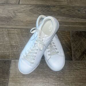 Nike blazer low top white leather sneakers